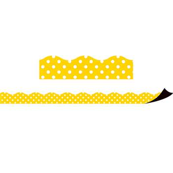 Yellow Polka Dots Magnetic Border, TCR77258