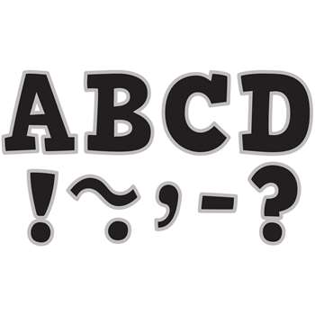 Black & Silver Bold Block 3&quot; Magnetic Letters, TCR77266