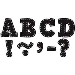 Black Stitch Bold Block 3 Magnetic Letters, TCR77309