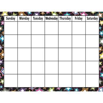 Fancy Stars Calendar Chart By Teacher Created Resources
