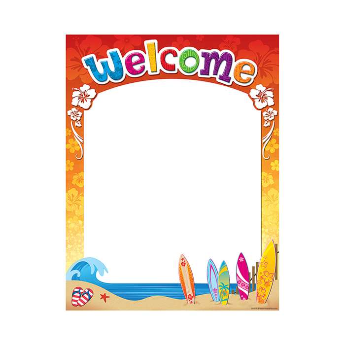 Surfs Up Welcome Chart By Teacher Created Resources