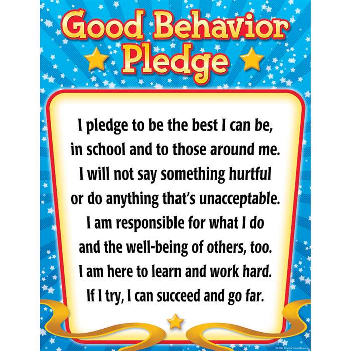 Shop Good Behavior Pledge Chart - Tcr7790 By Teacher Created Resources