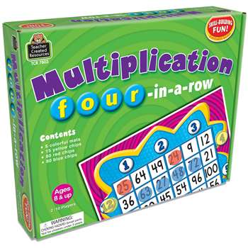 Multiplication Four-In-A-Row Game By Teacher Created Resources