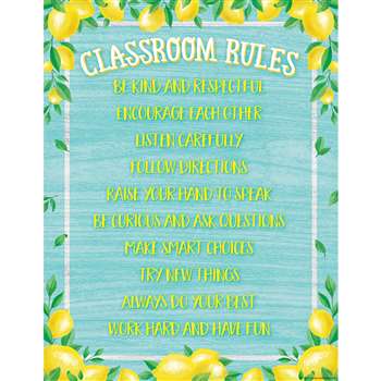 Lemon Zest Classroom Rules Chart, TCR7962