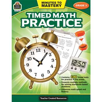 Minutes To Mastery Timed Math Gr 3 Practice, TCR8082