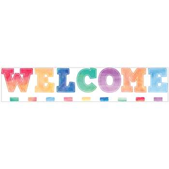 Watercolor Welcome Bulletin Board Set, TCR8190