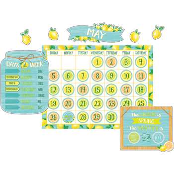 Lemon Zest Calendar Bulletin Board, TCR8479