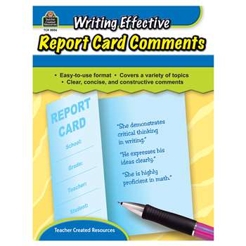 Writing Effective Report Card Comments By Teacher Created Resources