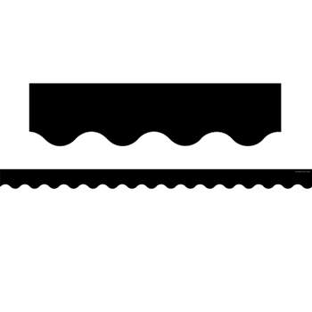 Black Scalloped Rolled Border Trim, TCR8932