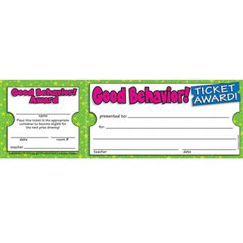 Good Behavior Ticket Awards By Teachers Friend