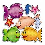 Accent Punch-Outs Fishy Fun 72 Pieces By Teachers Friend