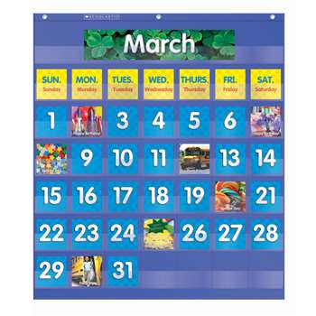 Monthly Calendar Pocket Chart Gr K-5 By Teachers Friend