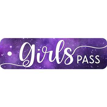 Plastic Hall Pass Galxy Script Girl, TOP10169