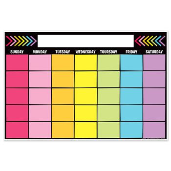 Magnetic W&W Calendar Neon Black 12X18, TOP10539