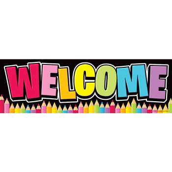 Magnetic Welcome Banner Neon Black, TOP10595