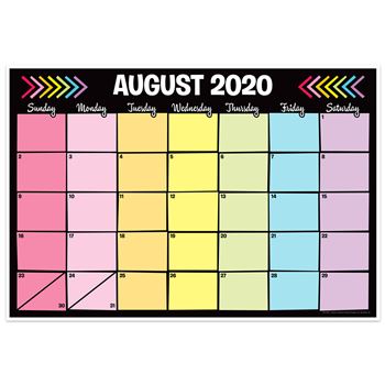 Neon Black Desk Calendar/Academic Year, TOP3032