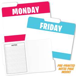 Day Of The Week Design File Folders, TOP3393