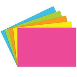 Index Cards 4X6 Blank 100 Ct Brite Assorted - Top361 By Top Notch Teacher Products