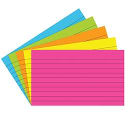 Index Cards 3X5 Lined 75 Ct Brite Assorted - Top362 By Top Notch Teacher Products