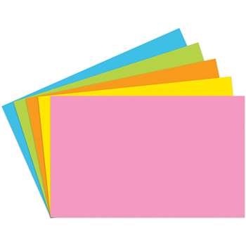 Index Cards 5X8 Blank 100 Ct Brite Assorted - Top364 By Top Notch Teacher Products