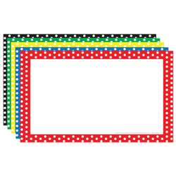 Border Index Cards 3X5 Polka Dot Blank - Top3653 By Top Notch Teacher Products