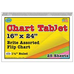 Chart Tablets 16 X 24 Assorted 1/2 Ruled - Top3840 By Top Notch Teacher Products