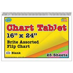 Chart Tablets 16X24 Assorted Blank - Top3842 By Top Notch Teacher Products