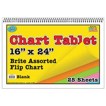 Chart Tablets 16X24 Assorted Blank - Top3842 By Top Notch Teacher Products