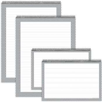 Gray Polka Dot Chart Tablets 4Pk, TOP3883