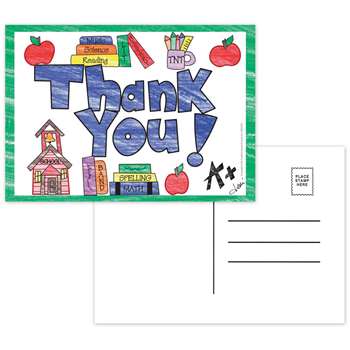 Thank You Postcards - Top5104 By Top Notch Teacher Products