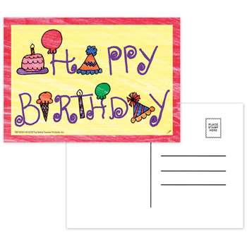 Happy Birthday Postcards - Top5106 By Top Notch Teacher Products