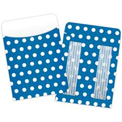 Brite Pockets Blu Polka Dots 25/Bag Peel & Stick - Top6032 By Top Notch Teacher Products