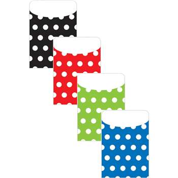 Brite Pockets Asst Polka Dots 35Bag - Top6439 By Top Notch Teacher Products