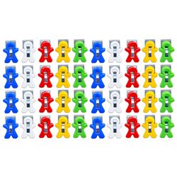 Magnet Man Magnetic Clip 40 Pcs Assorted Colors, TPG132