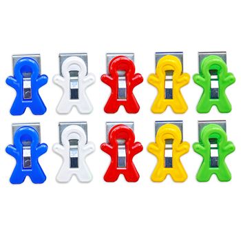 Magnet Man Magnetic Clip 10 Pcs Assorted Colors, TPG13210