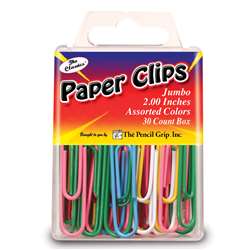 Jumbo Paper Clip Assorted Colors 2.0 30 Pc Box - Tpg238 By The Pencil Grip