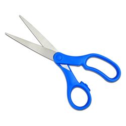 SCISSORS 8IN BLUE HANDLE - TPG342