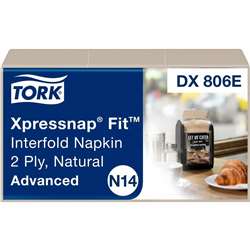 Tork Xpressnap Fit&reg; Natural Dispenser Napkin N14 - TRKDX806E