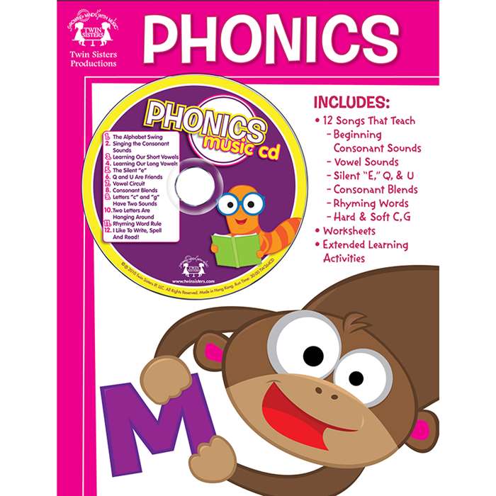 Workbooks/Songs That Teach Phonics Workbook & Cd - Twin364Cd By Twin Sisters Productions