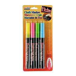 Bistro Chalk Markers Fine Tip 4 Clr Set Fluorescen, UCH4824A