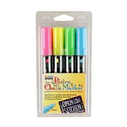 Bistro Chalk Markers Chisel Tip 4 Clr Set Fluor Yl, UCH4834H