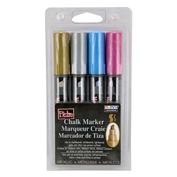 Bistro Chlk Markrs Chisel Tip 4 Clr Set, UCH4834M