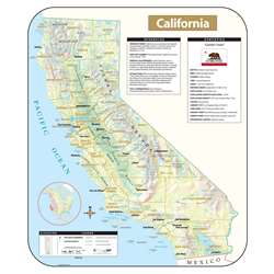 Shaded Relief Map Rolled California, UNI28374