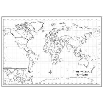 Outline Wall Maps World Map, UNIM1501727