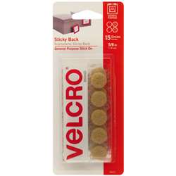 Sticky Back 5/8&quot; Circles Beige 15 Pack, VEC90071
