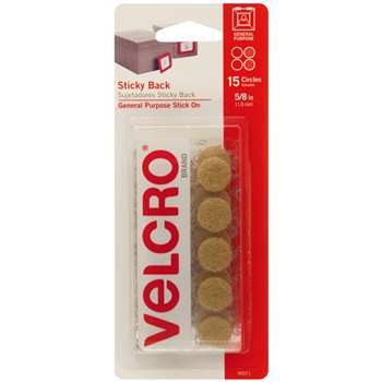 Sticky Back 5/8&quot; Circles Beige 15 Pack, VEC90071