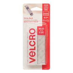 Velcro Tape 3/4 X 4 Strips White - Vec90076 By Velcro Usa