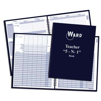 Teacher 5 In 1 Grade Book Lesson Planner Behavior Forms & Calendar - War51 By Ward The Hubbard