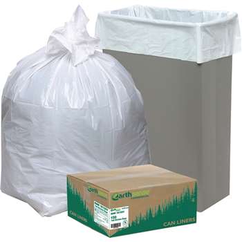 Berry Heavy-Duty Reclaim Recycled White Can Liners - WBIRNW1K150V