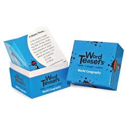 Wordteasers Flash Cards World Geography - Wt-7229 By Word Teasers